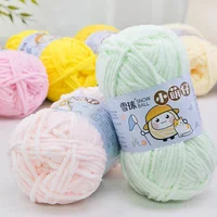 50g/Ball Thick Soft Knitting Yarn for DIY Scarf Hat Crochet Chunky Thread Handmade Velvet Chenille Yarn Kit for Sweater 3