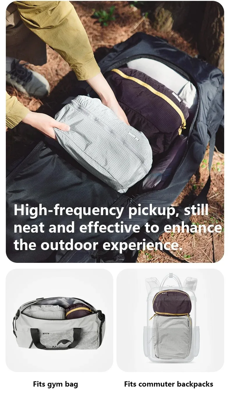 Naturehike 3-teiliges Set Rucksack-Organizer-Taschen Ultraleichte Outdoor-Camping-Wander-Rucksäcke Koffer Reise-Aufbewahrungstasche – Detail 4
