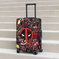 Cartoon Anime Deadpool Suitcase Cover Elastic Travel Protector Luggage Supplies Holiday 1