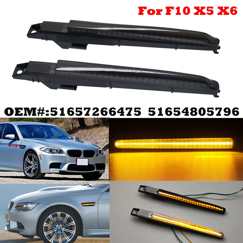 51657266475 Dynamic Smoked Led Side Mirror Turn Signal Indicator 