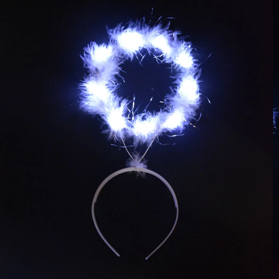 Glow Headband Women Girl Blinking Light up Angel Halo Ring LED Headband Glow Party Cosplay Birthday Costumes navidad Wedding Festival