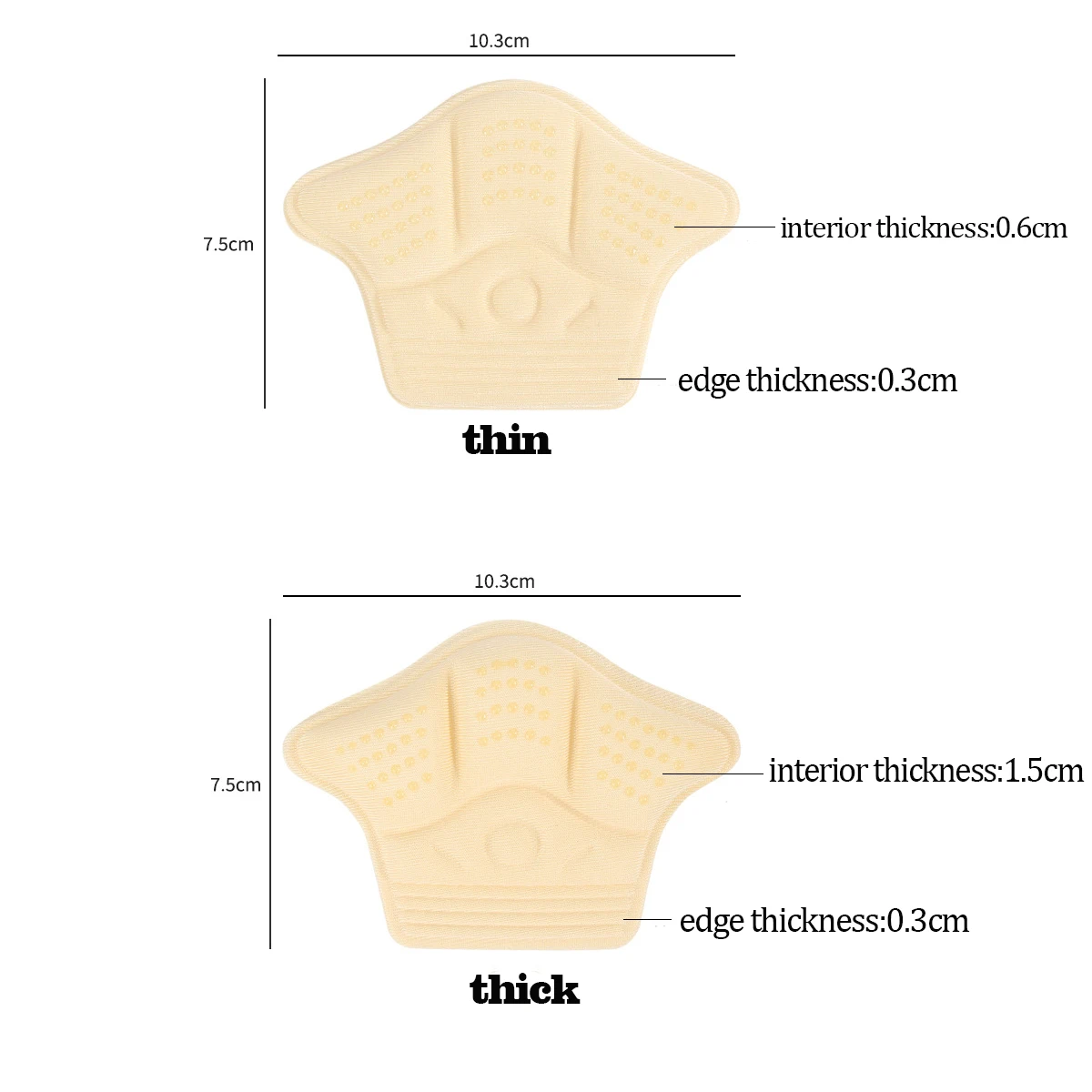 3D-Gel-Fersenpolster – verstellbare Anti-Blasen-Einsätze für lockere Schuhe, unsichtbares Kissen für Männer/Frauen zur Schmerzlinderung – Detail 8