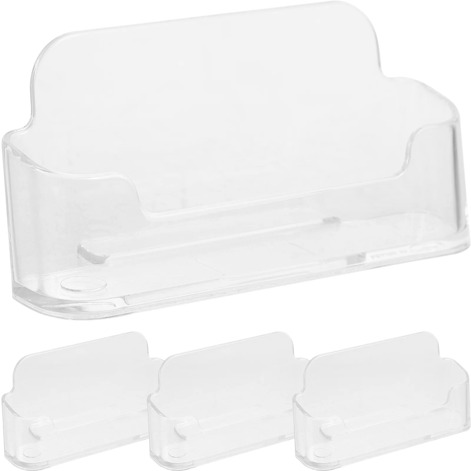 

4Pcs Business Card Box Transparent Name Card Display Organizer Container Collection Cards Holder
