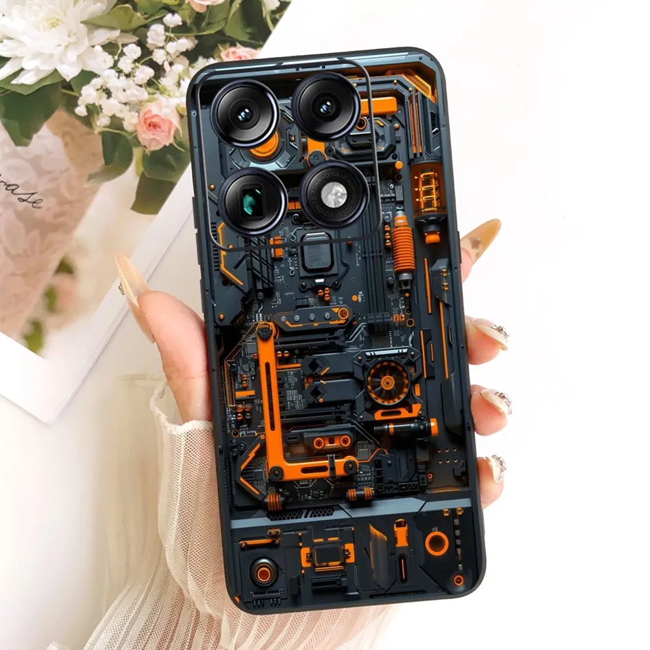Floral Marble Soft Silicone Protective Case