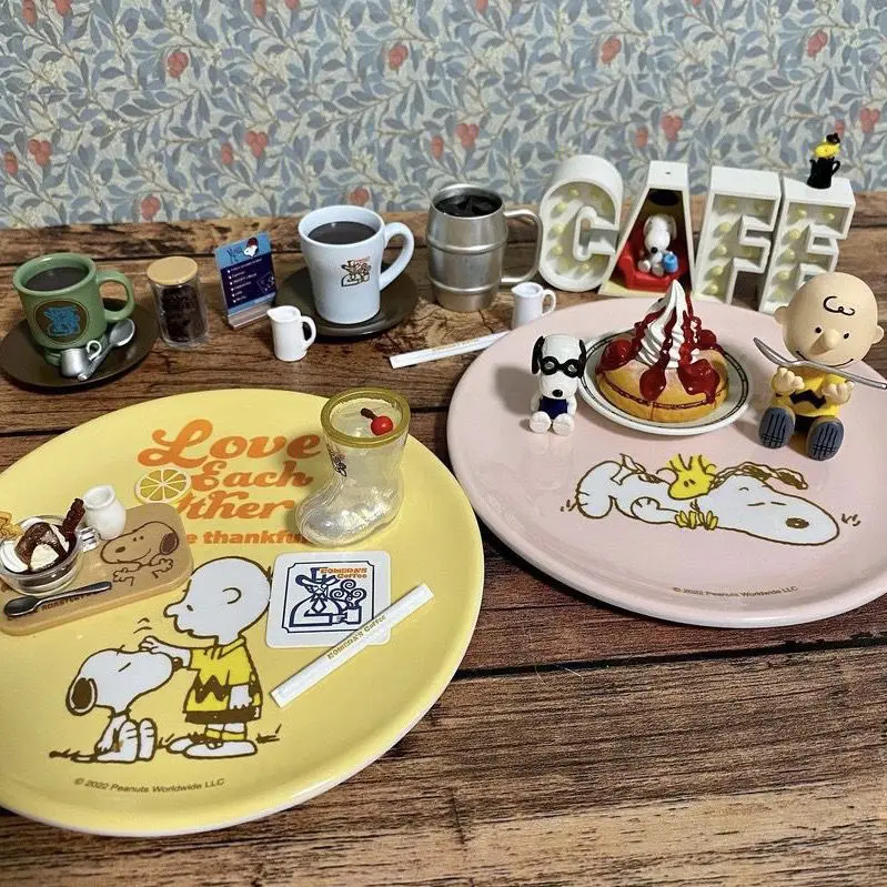 

Kawaii Snoopy Woodstock новые маленькие тарелки детская мультяшная мини тарелка имитация фарфора детская посуда
