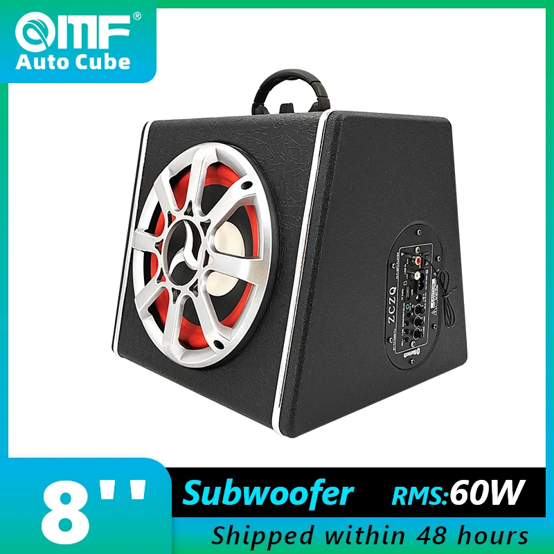 Auto Cube 8 Pollici 60W Active Powerd Subwoofer Car Audio Zc-T8B Wireless Bluetooth Speaker Amplifer Sound System Per Auto