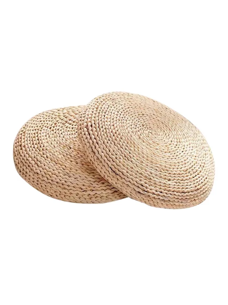 Straw futon Corn skin woven seat cushion Tatami floor Pudong grass kneeling sitting on the pier meditating Japanese balcony pad 2
