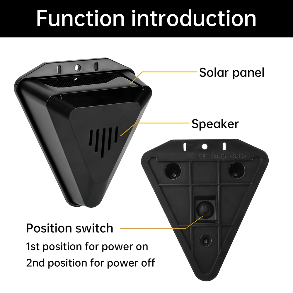 รูปสินค้า Solar Bird Scarecrow with Alarm 129dB