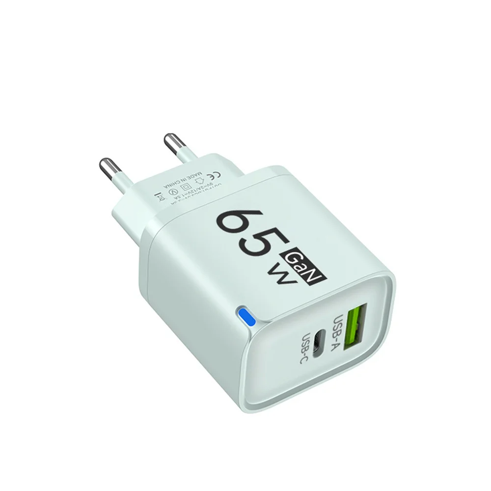 65W GaN USB-C Ladegerät mit 3 Anschlüssen, Schnellladung für Mobiltelefone, QC3.0 Wandadapter für iPhone 16 17 Samsung Xiaomi Huawei, EU US UK Stecker – Detail 10