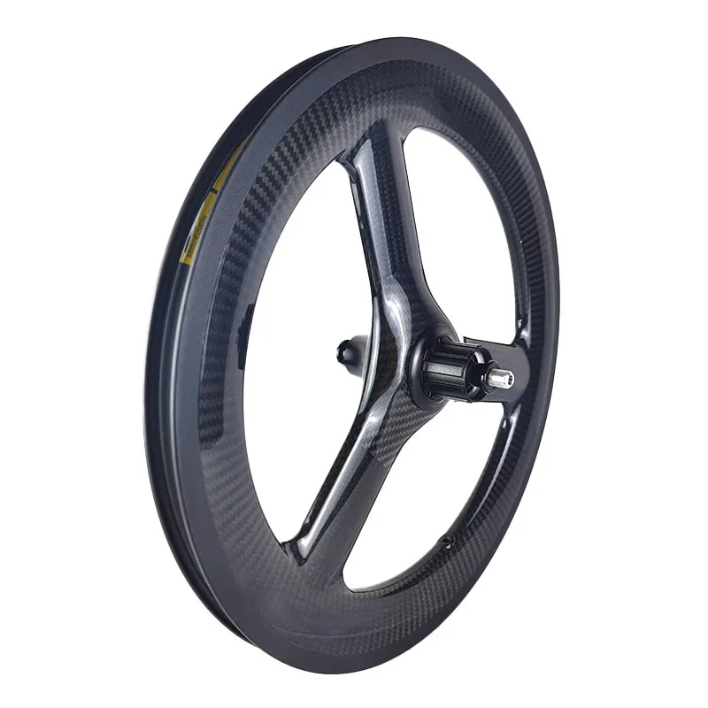 Paire De Roues Carbone 18 Pouces Pour Vélo Pliant Brompton - 355 Trispokes - Neuves