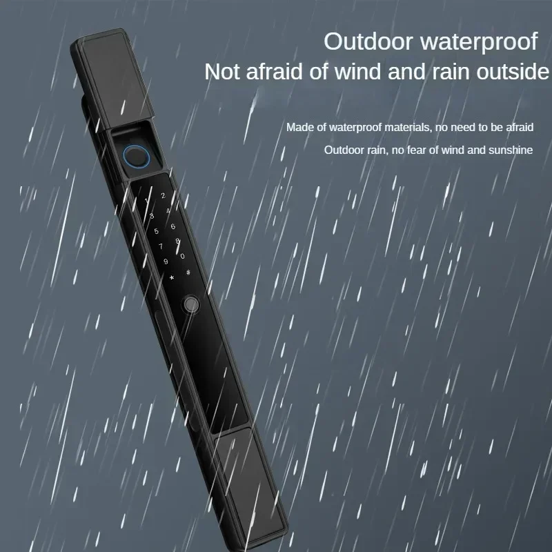 Waterproof TTLock APP Fingerprint Password Card Automatic Lock Bridge-Cut Aluminum Alloy For Outdoor Pull Push Sliding Door