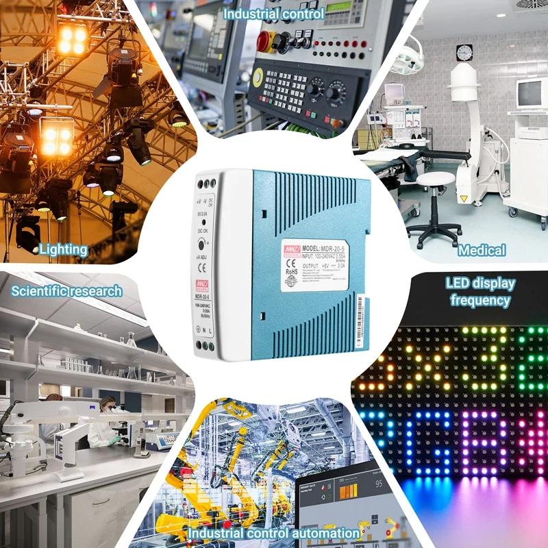 Din 레일 전원 공급 장치, Ac-DC 드라이버, 전압 조정기, 전원 공급 장치, 110V, 220V, 20W