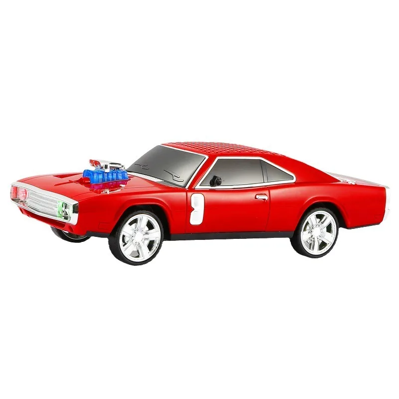 Car Shape Bluetooth Speaker Retro Stereo Sound Wireless Portable Music Player Led Light BT USB TF FM TWS Loud-speaker