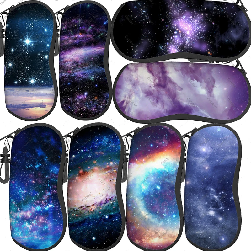 

night starry sky Glasses case zipper sunglasses bag travel printed soft shell storage glasses case for men women Glasses case