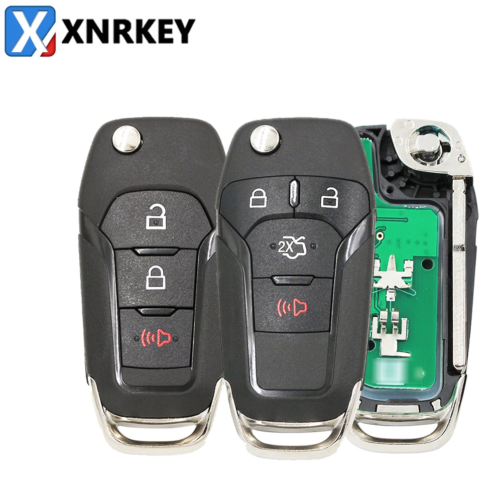 XNRKEY 3/4 Button Car Remote Key ID49 Chip 315Mhz FCC N5F-A08TAA for Ford Escort Fusion 2013-2016 Car Key