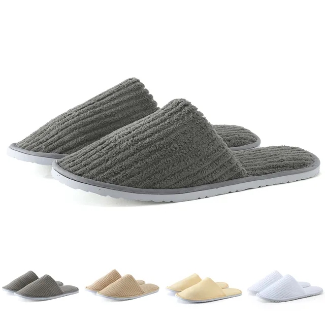 1 Pairs Autumn Winter Slippers Men Women Hotel Disposable Slides Home Travel SPA Slipper Hospitality Footwear 6