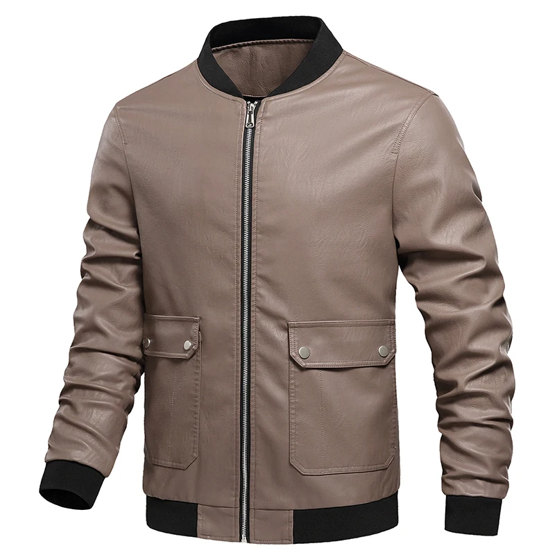 Casual Motorcycle Leather Jacket Coats Windbreaker Outwear Male Faux Leather PU Zipper Autumn Winter Fashion Mens 8 Sddb649cf61cc44ef87d6de9d477545e7u