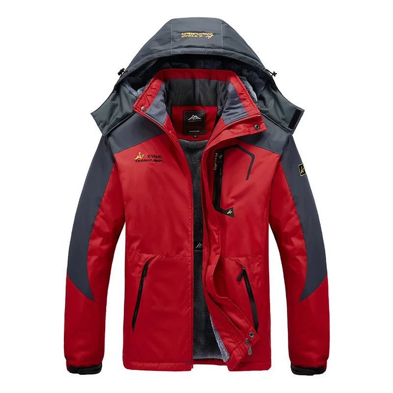 

2022 Men Windproof Waterproof Outwear Parka Mens Windbreaker Army Raincoat Coat Overcoat Winter Fleece Military Hiking Jackets