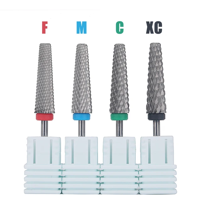 Punta Trapano Unghie Mini Cono Di Sicurezza Carburo Argento - Foto 3