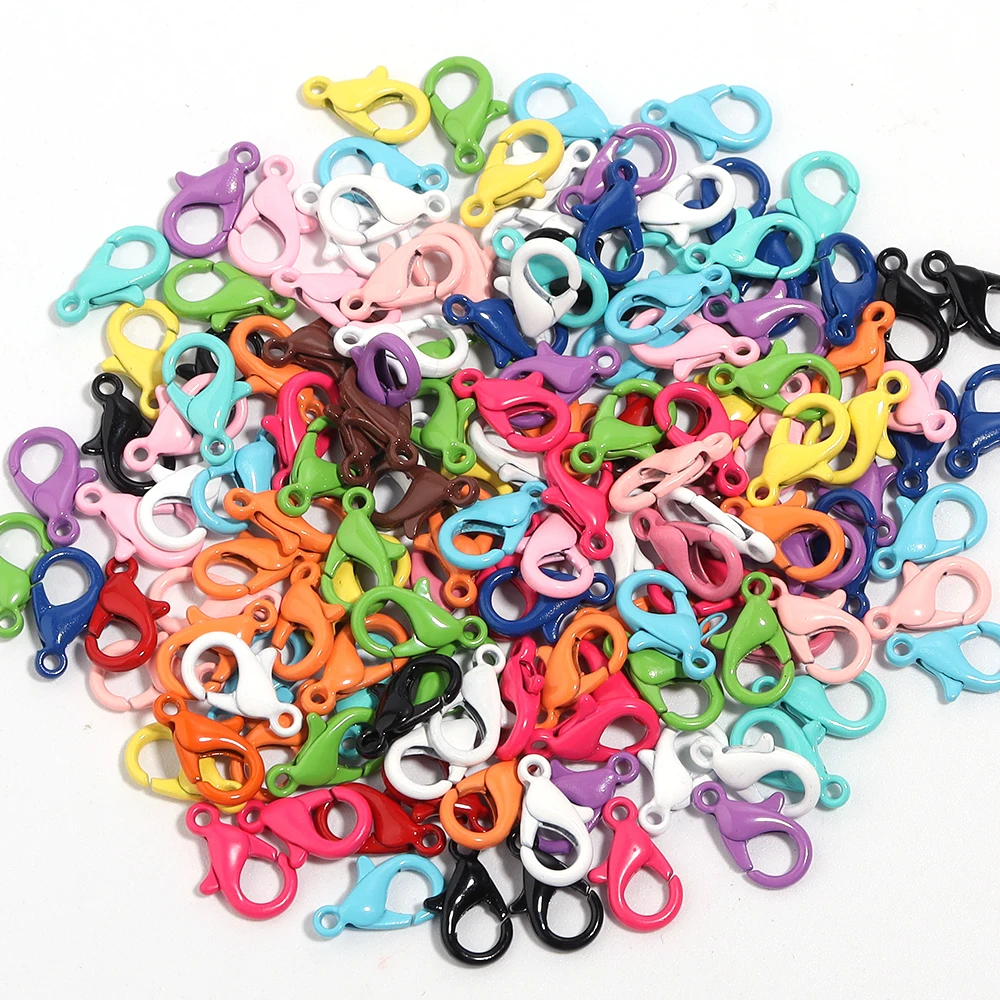 

30pcs/Lot Colorful Alloy Lobster Clasp Hooks Lacquered Kleuren Plated Lobster Clasp Claw Clasps DIY Jewelry Making Wholesale