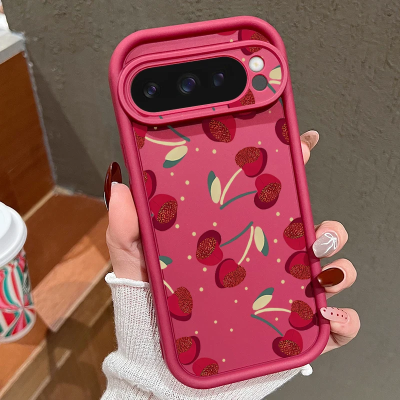 Süße große Kirsche weiche Handyhülle für Google Pixel 10 8 Pro 9A 8A 7A 9 10 Pro XL stoßfeste Abdeckung für Pixel 9 8 7 Pro – Detail 11