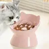 Ceramic Cat Slow Food Bowl Cute Slanted Mouth Dog Feeding Basin Creative Large Capacity Pet High Foot Bowl Kitten Puppy 2