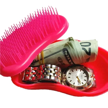 Hidden Money Storage Hairdressing Comb Massage Secret Safe Box For Jewelry Key Travel Creative Container Privacy Portable