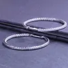 Follow Cloud Full Enternity Moissanite 0.86CT Hoop Earrings for Women Sparkling Lab Diamond Earrings 925 Sterling Silver Jewelry 4