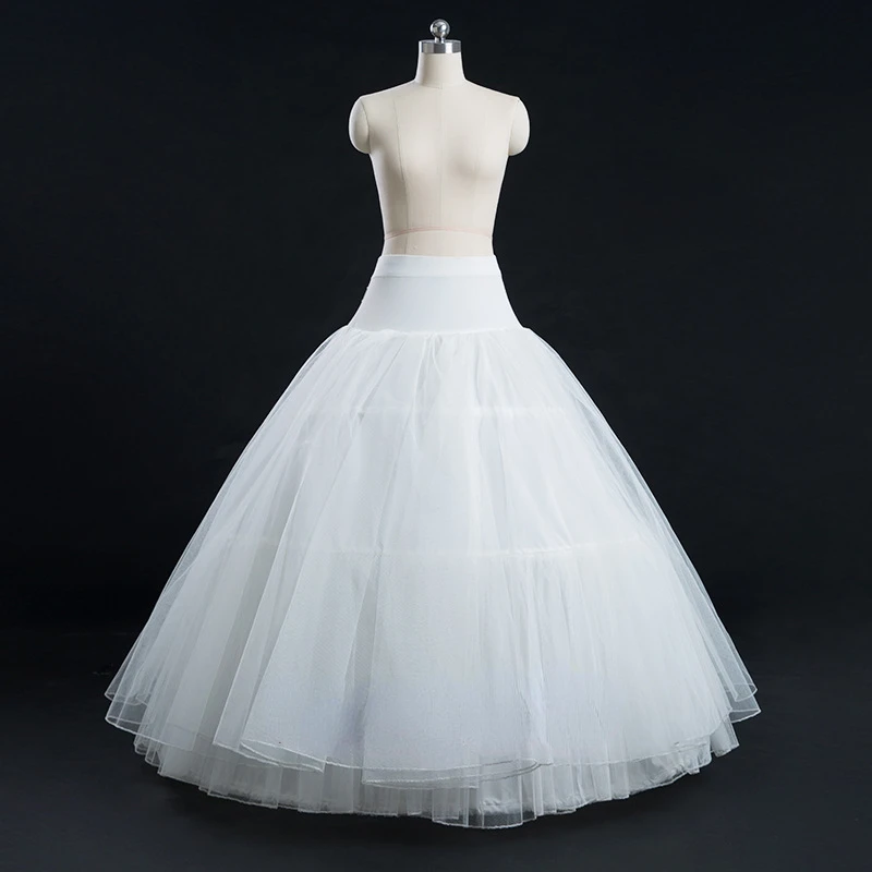 New Bridal Bustle Accessories Wedding Dress Formal Dress Petticoat Three Steel Rings Three Layers Mesh Bubble Skirt