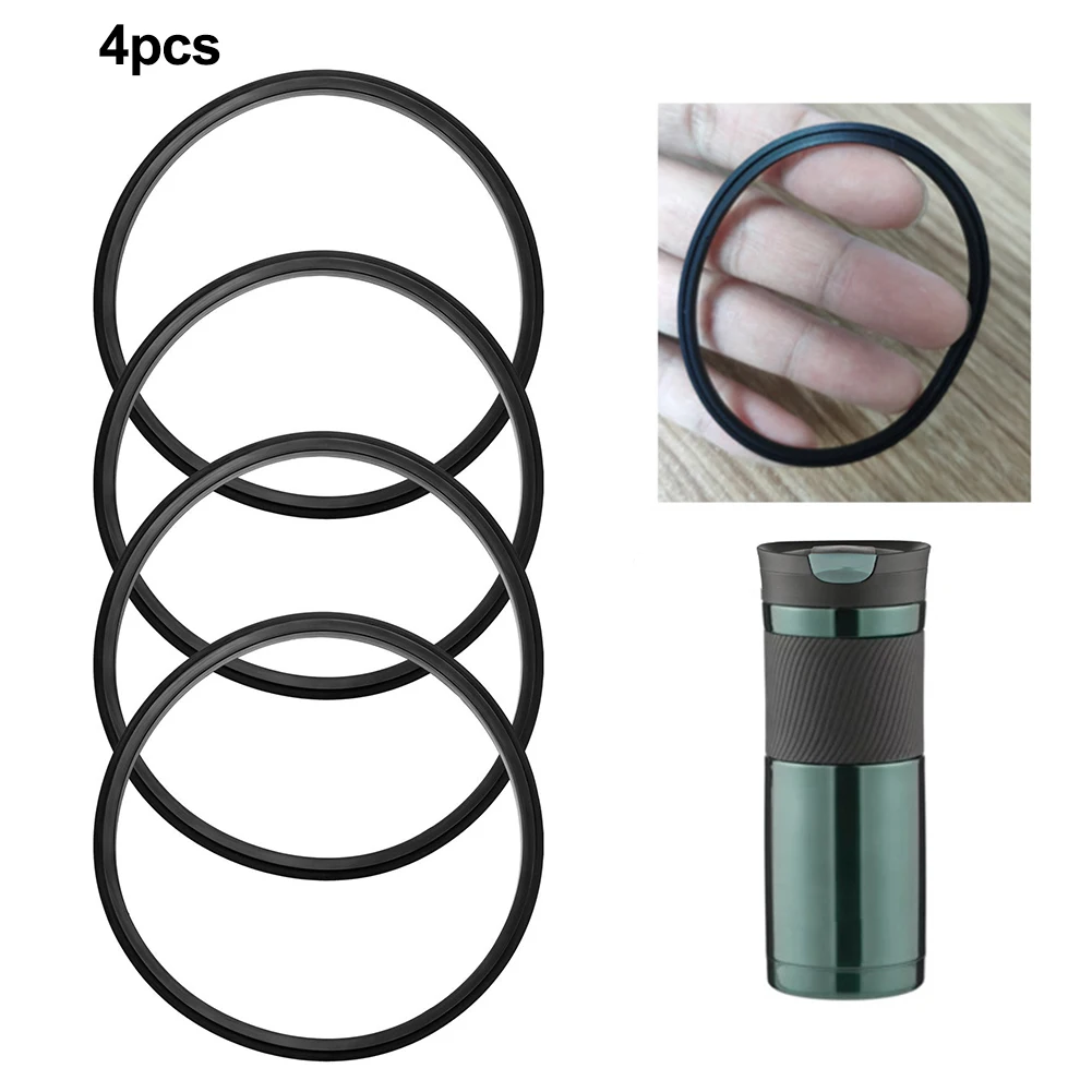 

4Pcs Silicone Sealing O-Rings Gaskets For 16oz&20oz Vacuum Bottle Cover Stopper Thermal Cup Lid Resistance O Ring Seals Gaskets