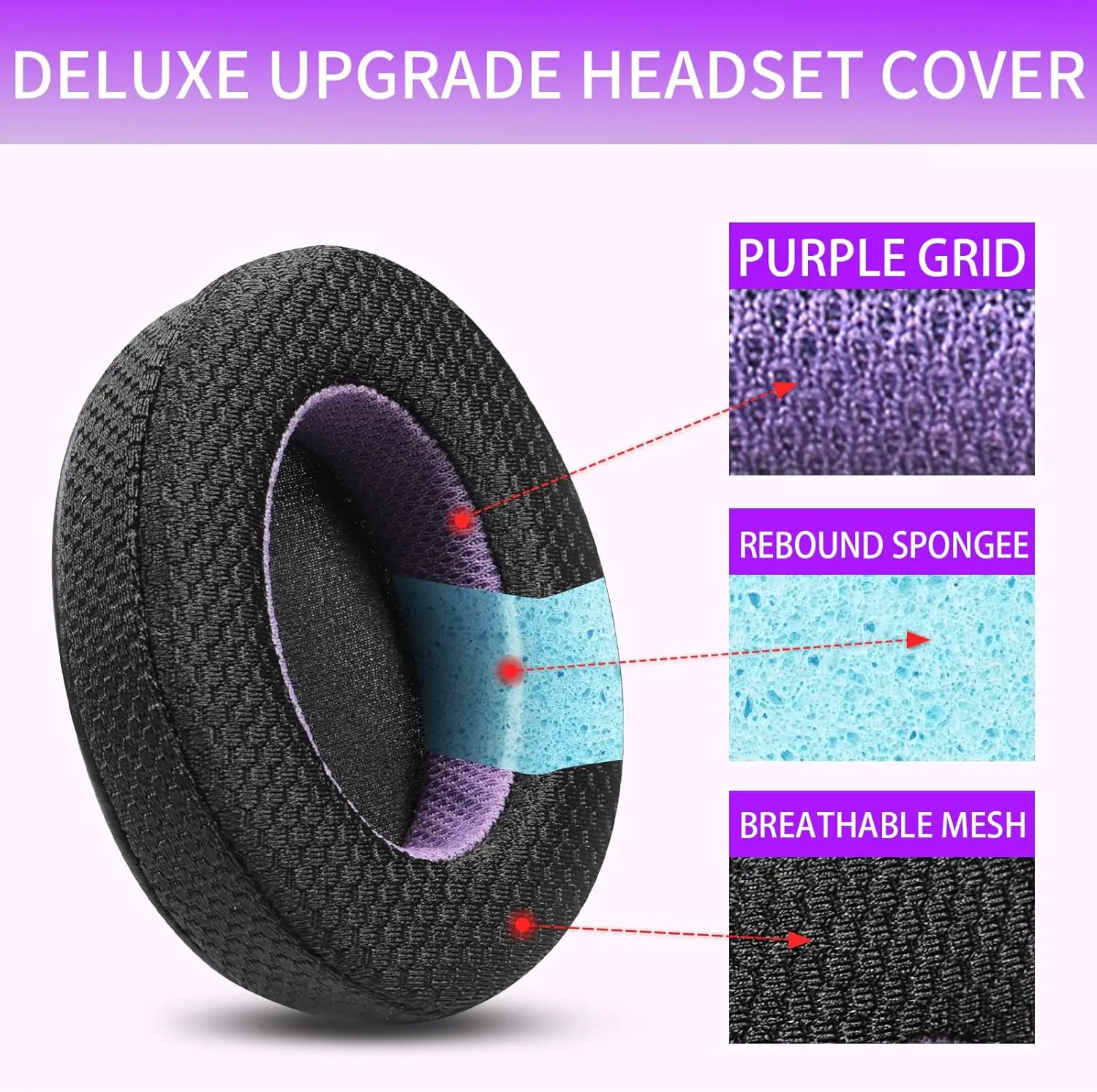 Replacement Ear pads for Sony WH-XB910N Headphones Skin-Friendly Cotton Memory Foam Ear Cushions High Quality Earpads headset