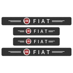 Premium Carbon Fiber Car Door Threshold Protector Stickers - Waterproof and Durable (Fiat - 4pcs)