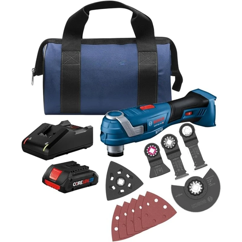 

GOP18V-34B14 18V Brushless StarlockPlus® Oscillating Multi-Tool Kit with (1) CORE18V® 4 Ah Advanced Power Battery