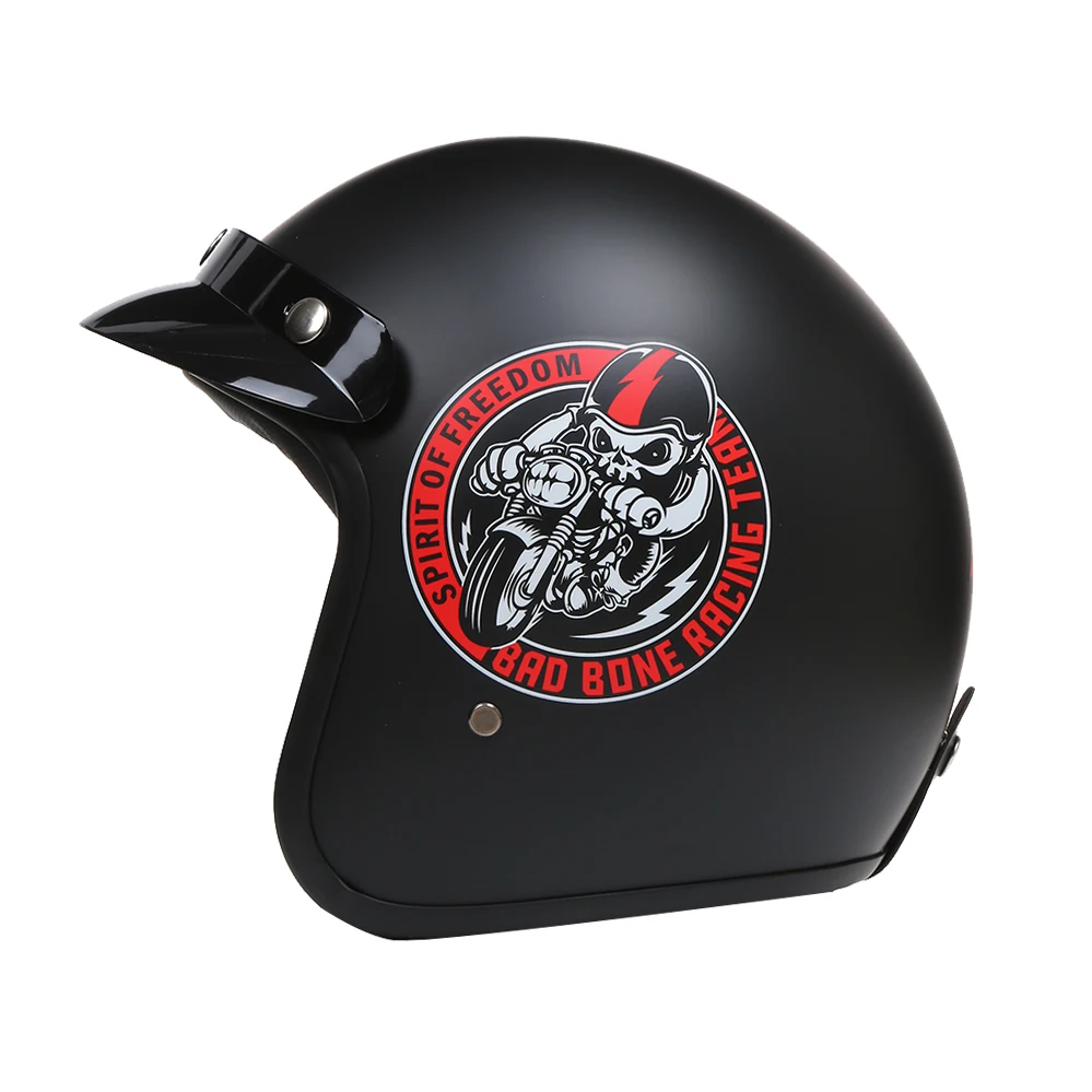 

Retro Open Face 3/4 Motorcycle Helmet Motorbike Moto Motocross Vintage casco Cafe Racer Men Women DOT Approved Casque Capacete