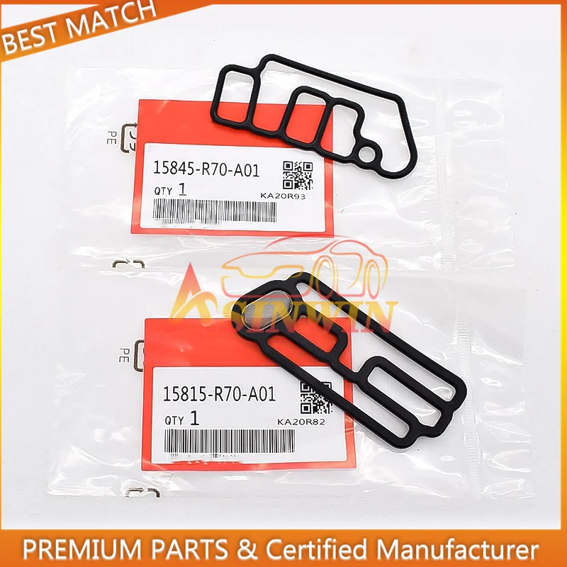 Solenoid Gasket Set Cylinder Head rubber gasket 2PCS For Honda