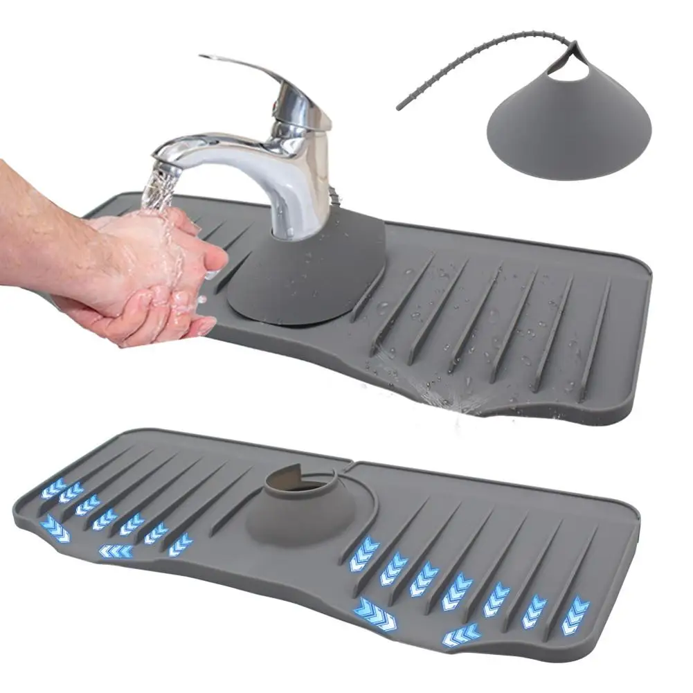 1 Pc Rubinetto In Silicone Pad Di Scarico Impermeabile Rubinetto Protector Mat Water Catcher Mat Accessori Per Lavello Da Cucina
