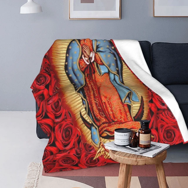 Virgin Guadalupe Blanket | Virgin Guadalupe Mexican | Flannel Throw Blanket  - Blankets - Aliexpress
