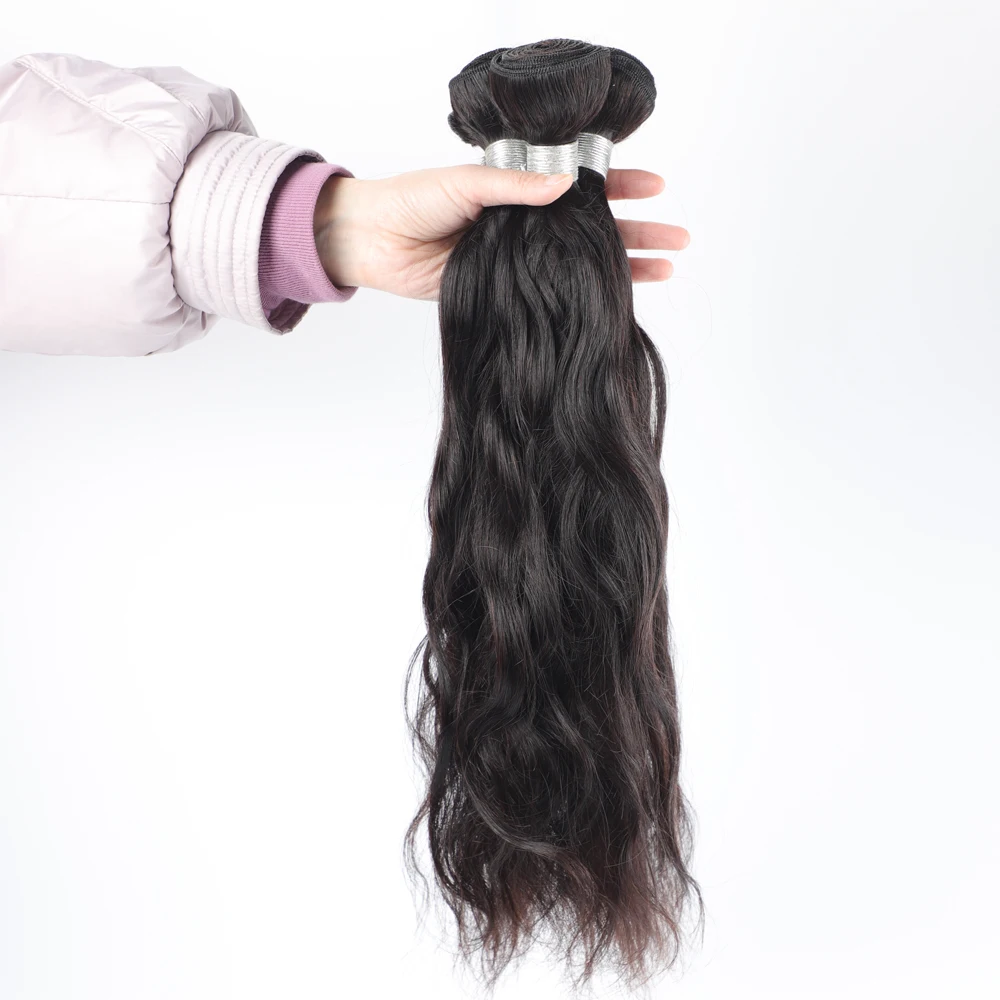 Indian Remy Hair Weaving 1/3/4 Bundles Deal Natural Color Human Hair Weaves Natural Wave Bundles 8-26 Inches