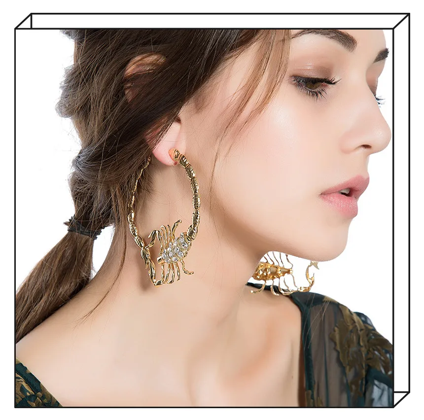 

Women's Earrings scorpion Diamond Ear ring scorpion alloy Ear Studs Fashion Jewelry Earrings Personalized creative Earrings