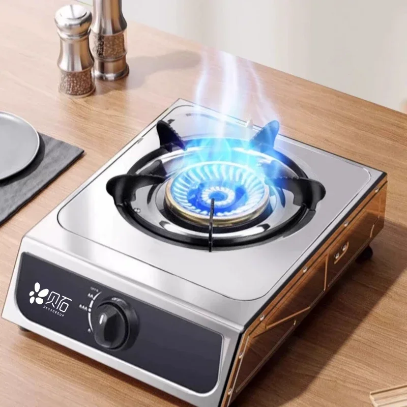 Gas vs Electric Stove Choose Our Household Single Stove, Stainless Steel, Liquefied Gas, Fierce Fire, Energy-saving 2