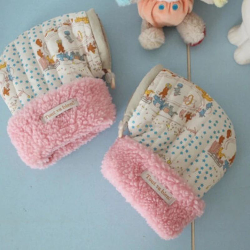 Windproof Infant Scooter Hand Muffs Outdoor Sports Mittens Cartoon Printed Hands Warmer Car Accessory for Winter