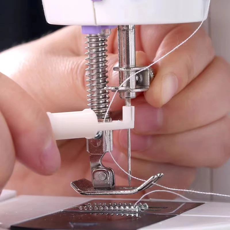 Description Picture 6 of item1/5 Pcs Needle Threader For Sewing Machines Diy Accessories Needlework Bar Thread Guide Piercing Hook Fast Threading Insert Tool