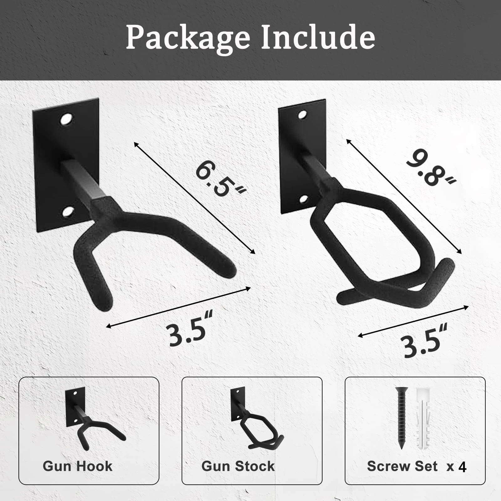 Naścienny stojak na broń Regulowany uchwyt na broń do przechowywania broni w garażu Sprzęt do treningu strzeleckiego w pomieszczeniach