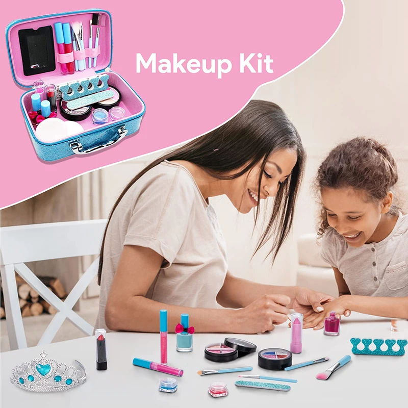 Novo Meninas Maquiagem Jogar Brinquedos Crianças Compõem Kit Menina Real  Fingir Jogar Brinquedos De Maquiagem Para A Criança Lavável Conjunto De  Maquiagem Para O Jogo Da Menina - Brinquedos De Moda E