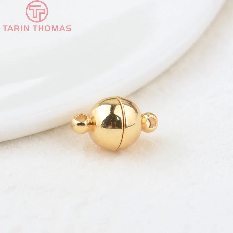 

Латунные бусины с магнитной застежкой для браслета, 8x13 мм