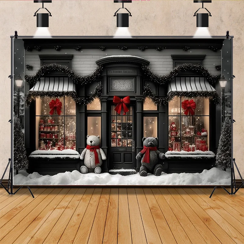 

SHENGYONGBAO Christmas Day Indoor Photography Backdrops Living Room Restaurant Exterior Wall Photo Studio Background Props QS-66