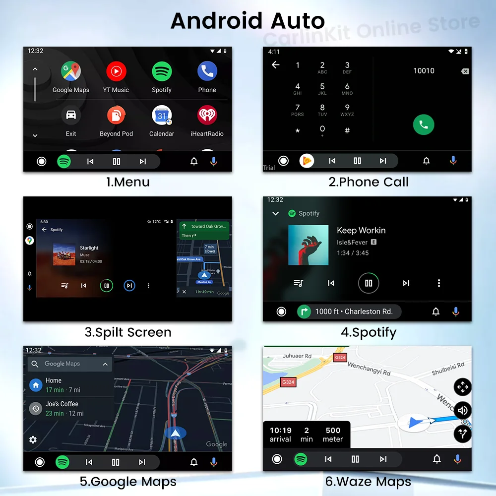 CarlinKit  ī÷  USB ȵ̵ ڵ ̷ũ, ȵ̵ ý  ÷ ̼ ÷̾ Ʈ ũ ڽ