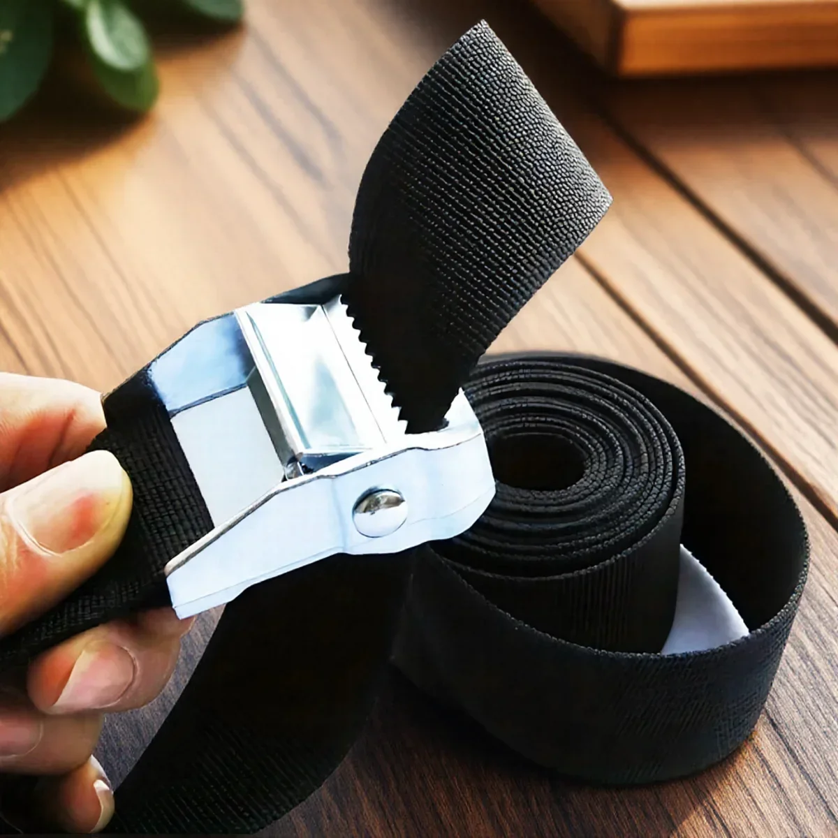 Durable Nylon Cargo Tie Down Strap with Zinc Alloy Buckle for Trucks Motorcycles