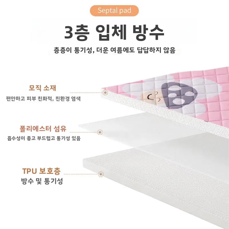 대형 사이즈 통기성 세탁 가능 소변 매트 노인 침대 환자용 일회용 위생 매트 병원 가정 간호용