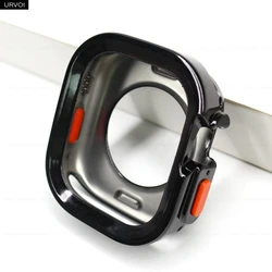 URVOI Electroplated Matte Soft TPU Apple Watch Case Cover and Bumper (42mm - 46mm) for 42mm-S10 (Shiny black)